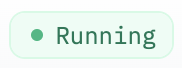 Running status badge with a green dot.